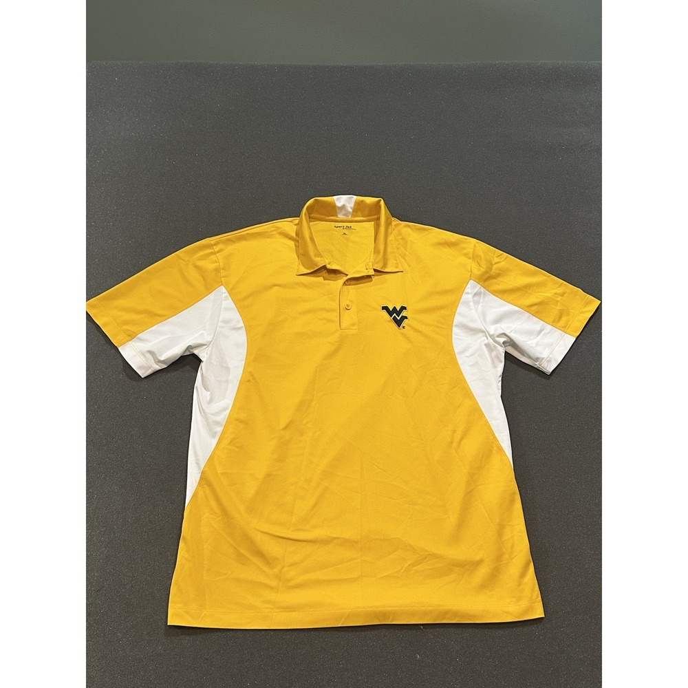 Men's West Virgins Mountaineers Yellow XL Polo Shirt
